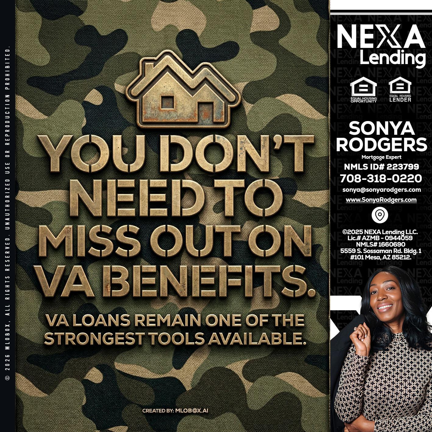 you don't need - Sonya Rodgers -Mortgage Expert