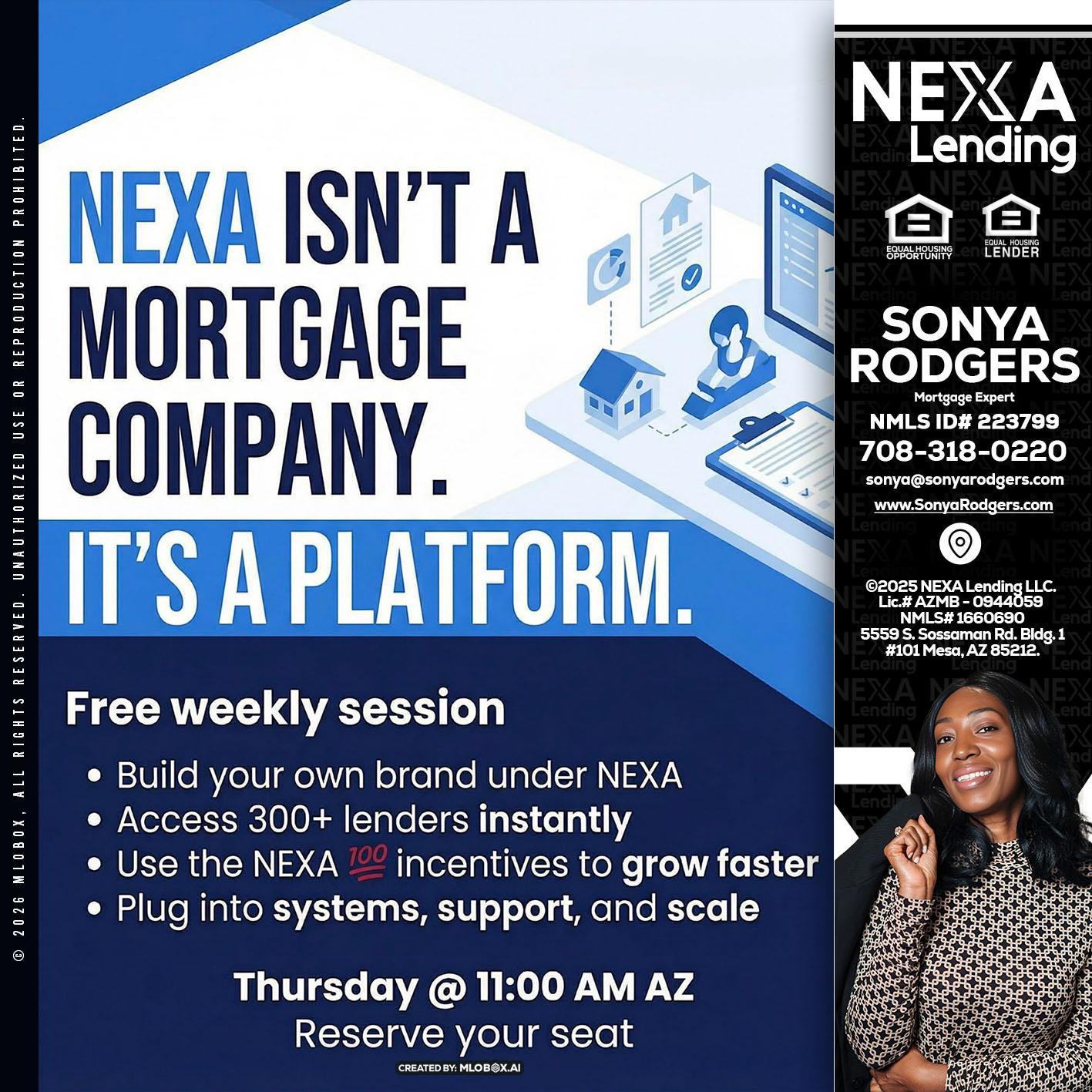 NEXA ISNT - Sonya Rodgers -Mortgage Expert