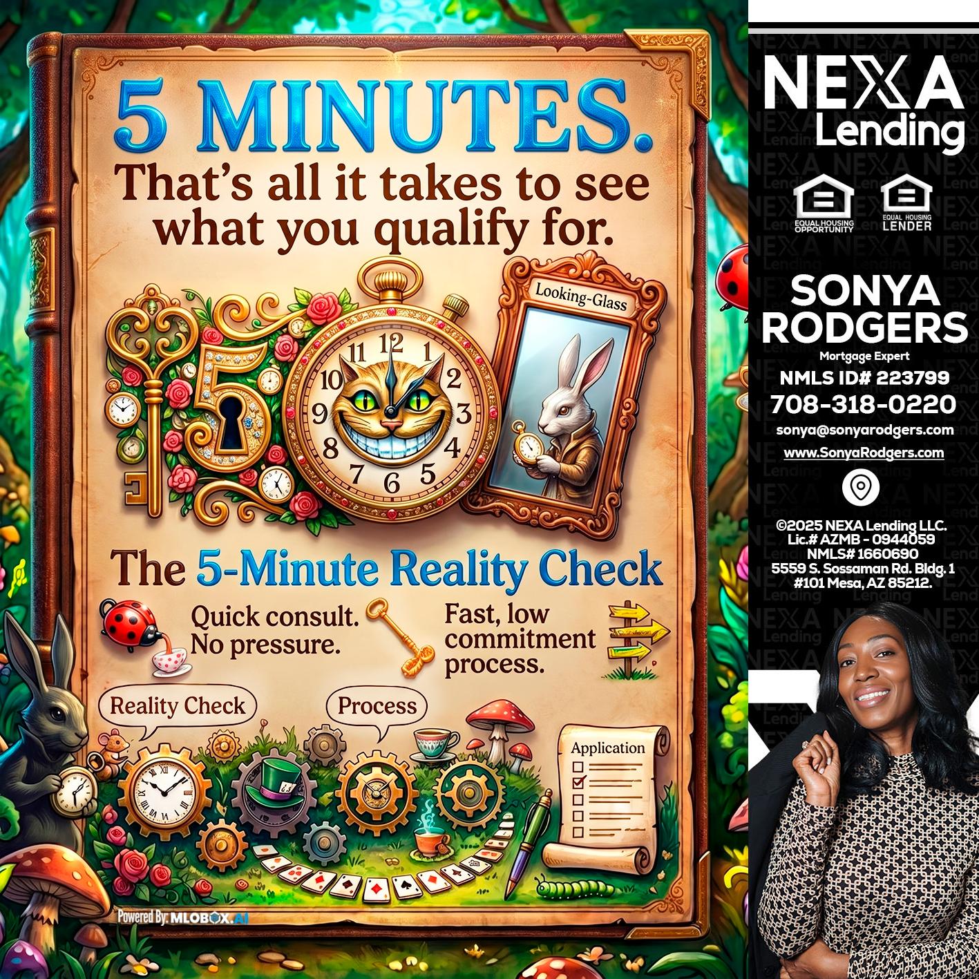 Reality Check! - Sonya Rodgers -Mortgage Expert