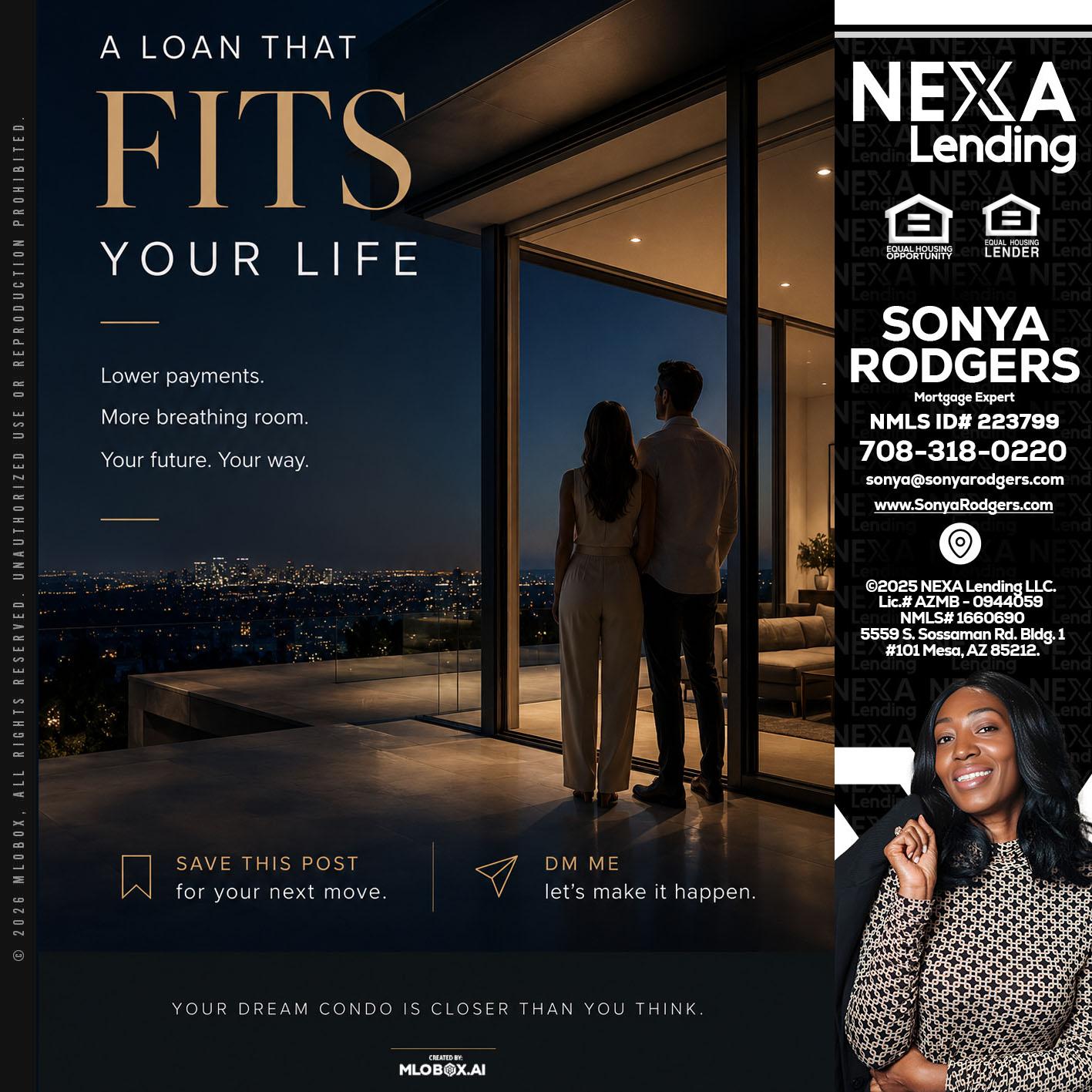 LOANS THAT FIT - Sonya Rodgers -Mortgage Expert