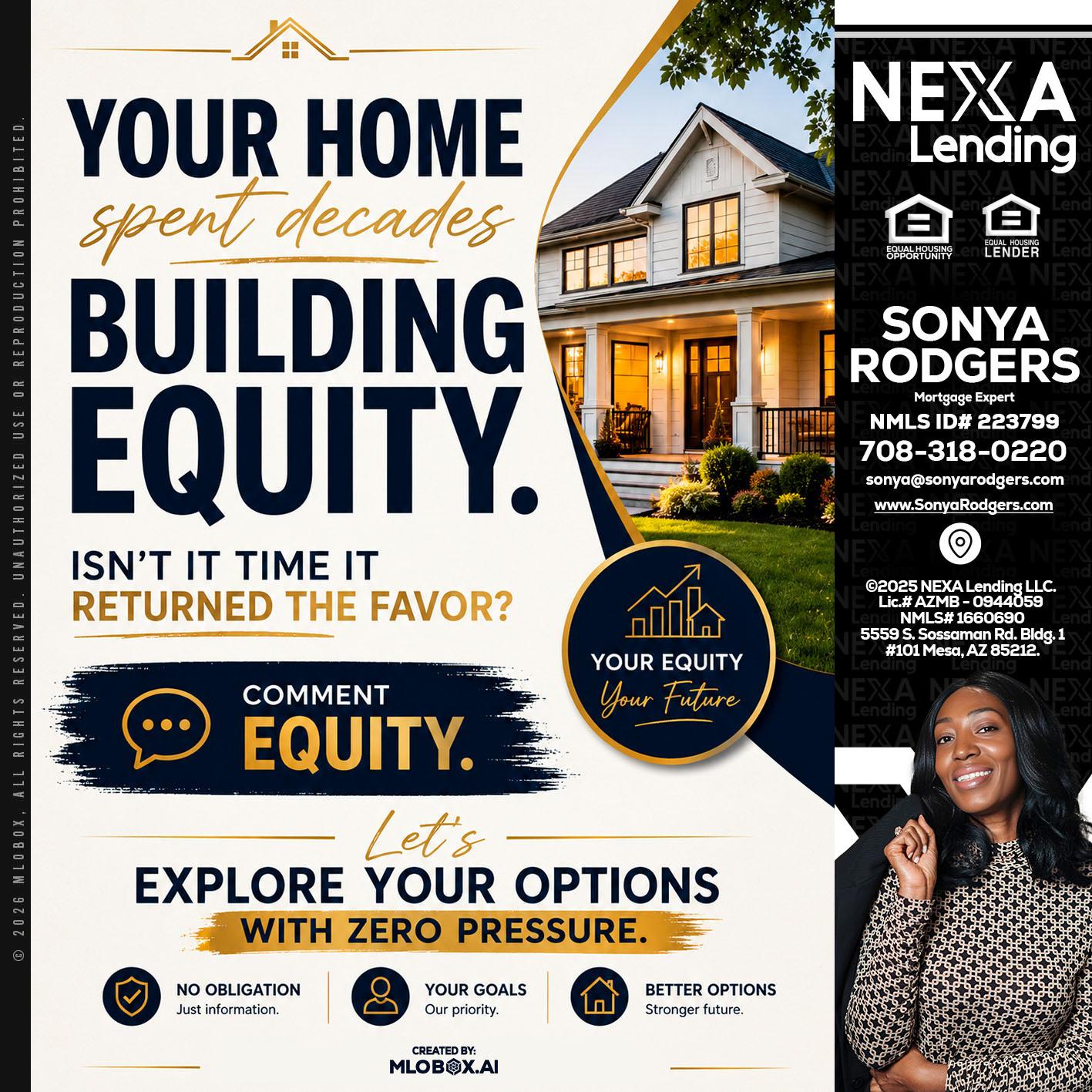building equity - Sonya Rodgers -Mortgage Expert