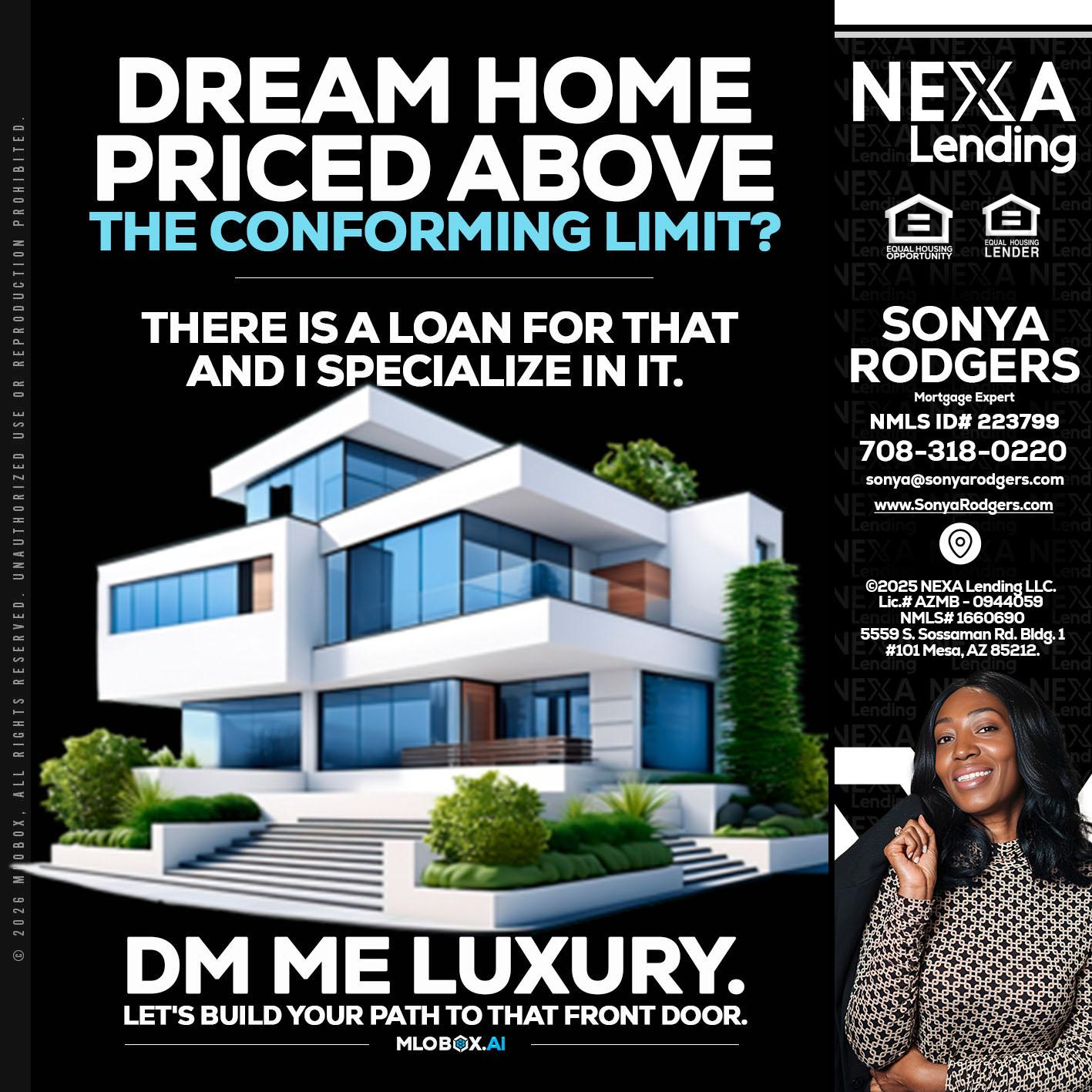 DREAM HOME - Sonya Rodgers -Mortgage Expert