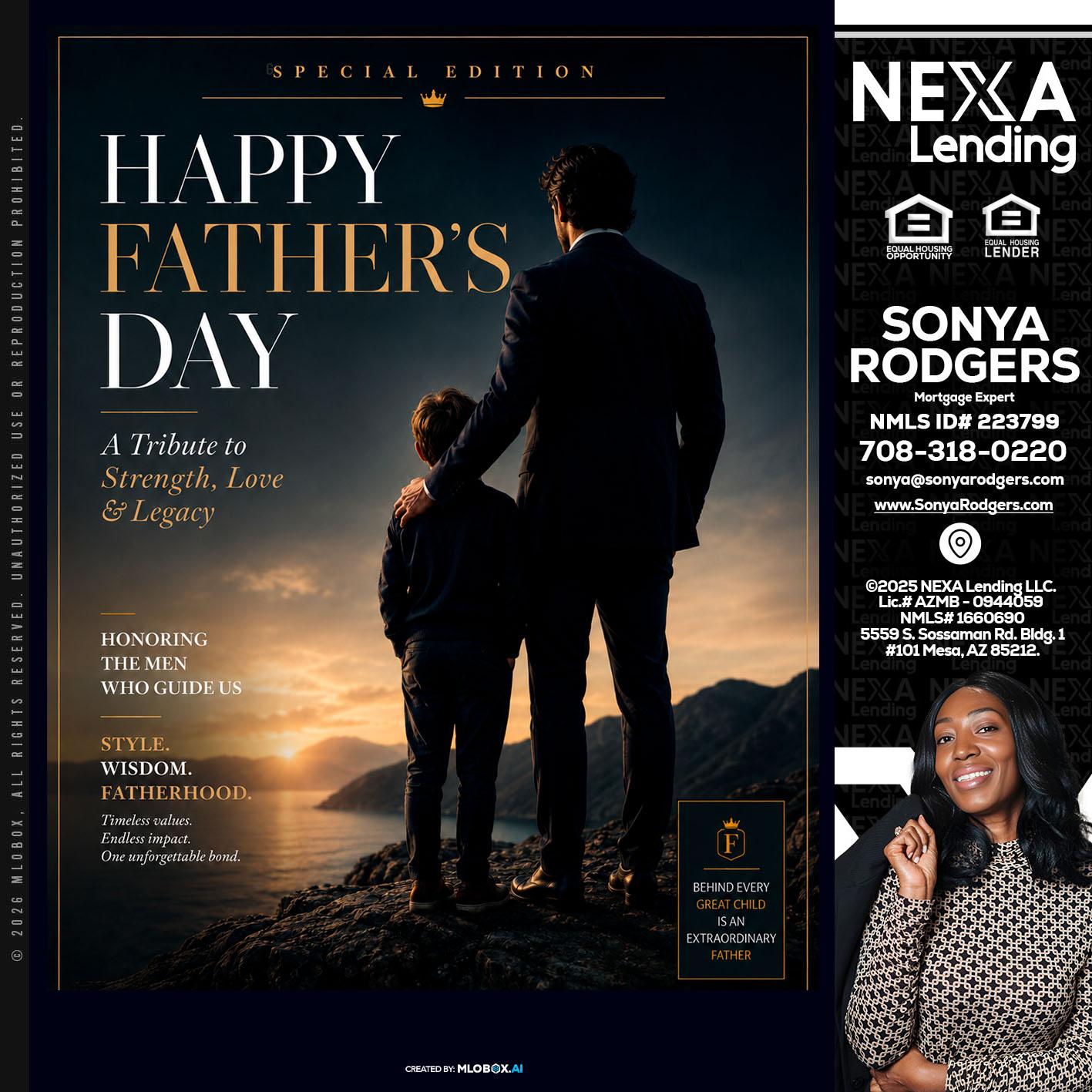 HAPPY FATHERS DAY - Sonya Rodgers -Mortgage Expert