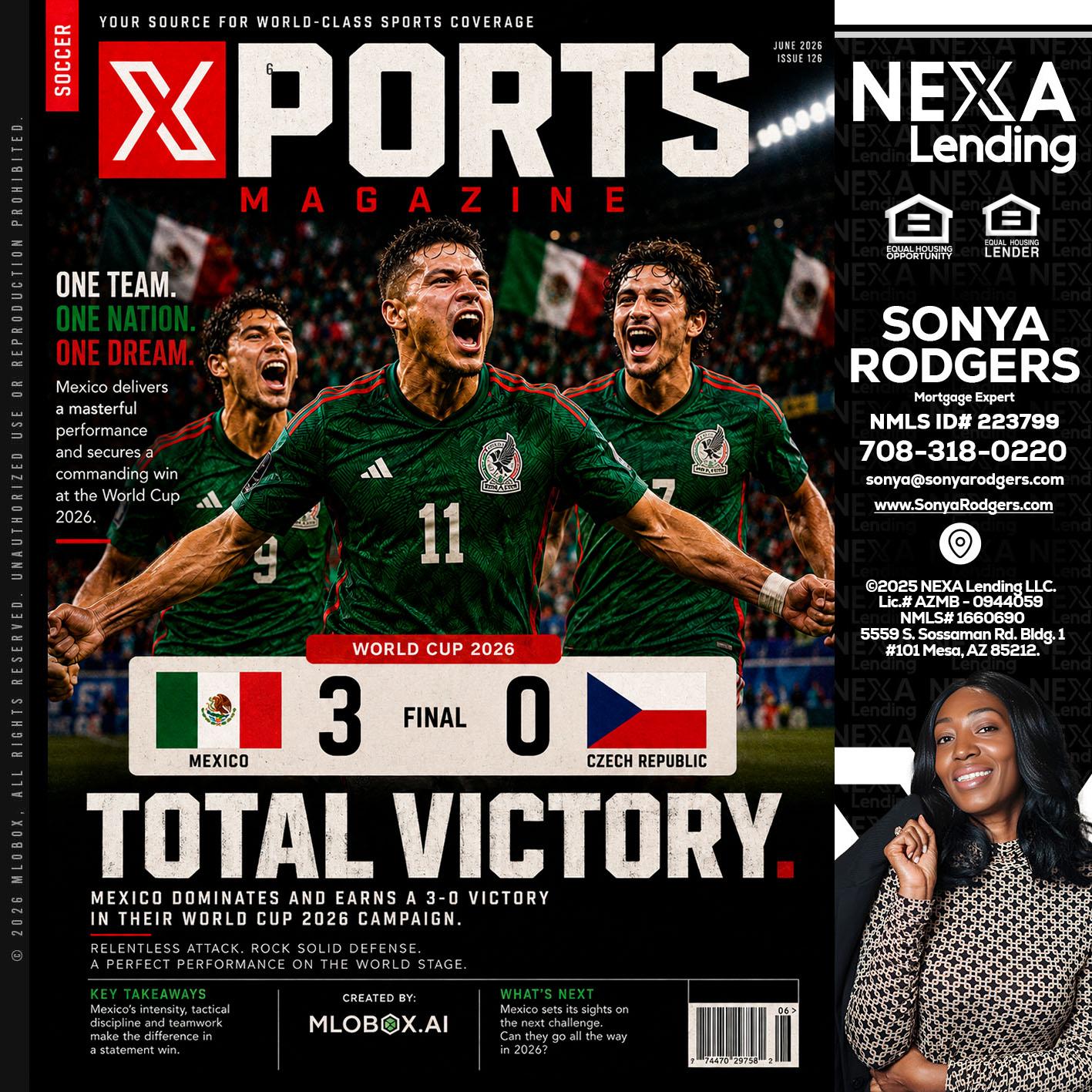 World Cup 2026 MEX 1-0 CZECH - Sonya Rodgers -Mortgage Expert