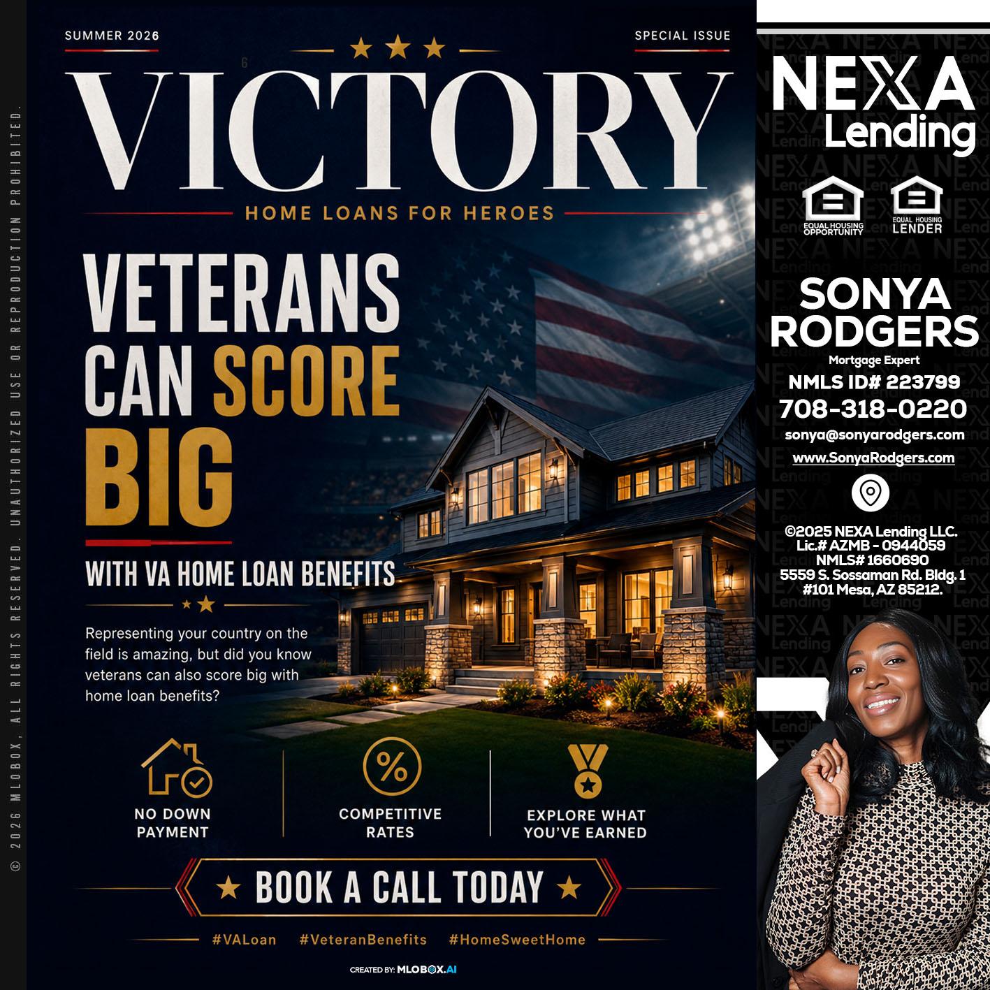 VICTORY - Sonya Rodgers -Mortgage Expert