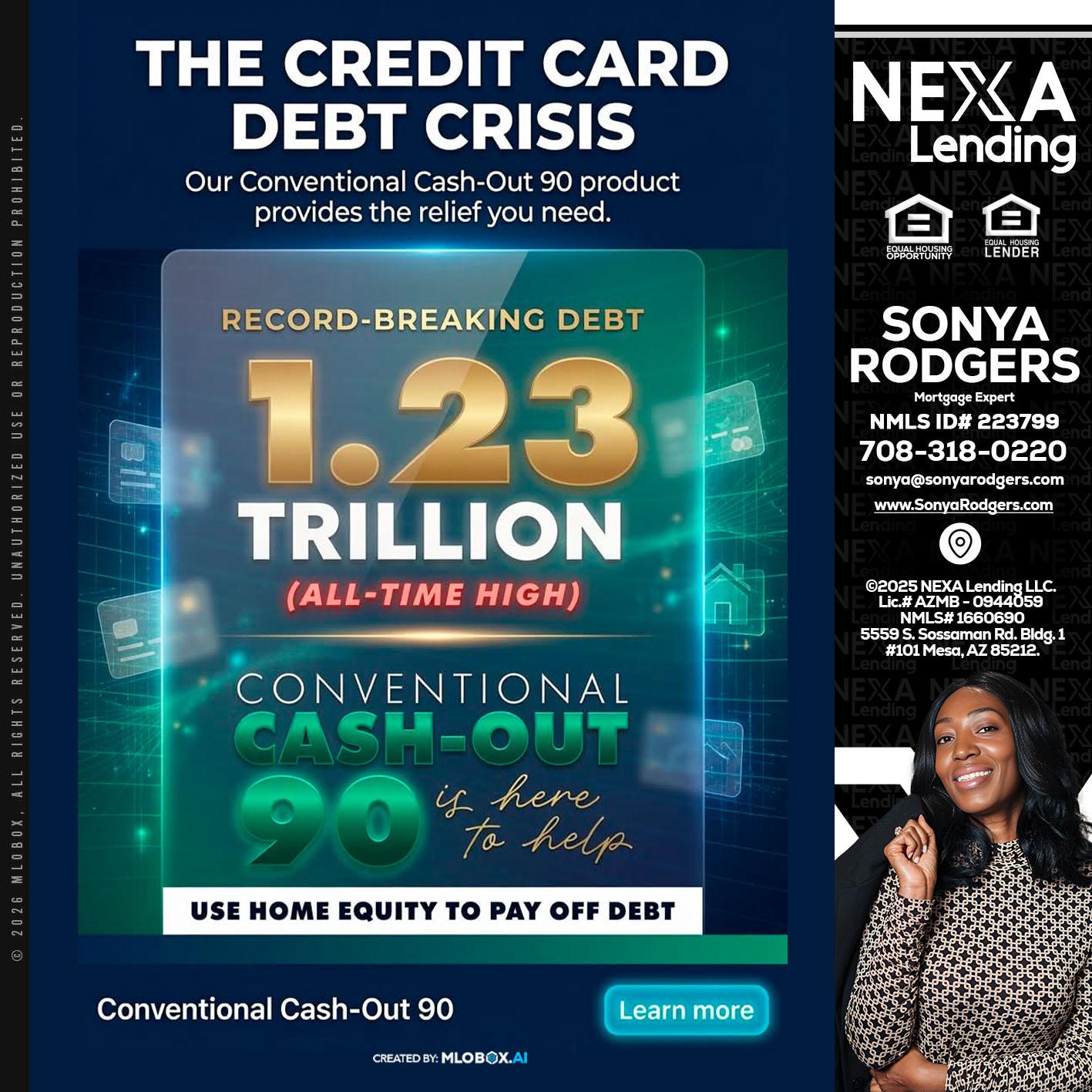 THE CREDIT CARD - Sonya Rodgers -Mortgage Expert