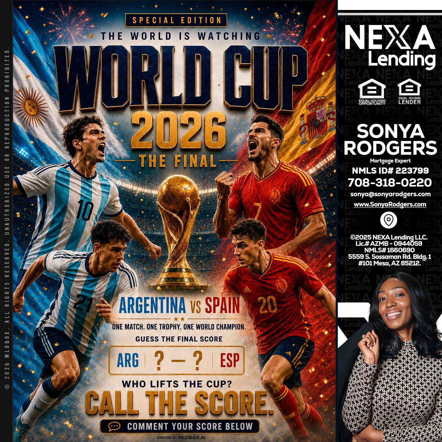 World Cup 2026 finals - Sonya Rodgers -Mortgage Expert