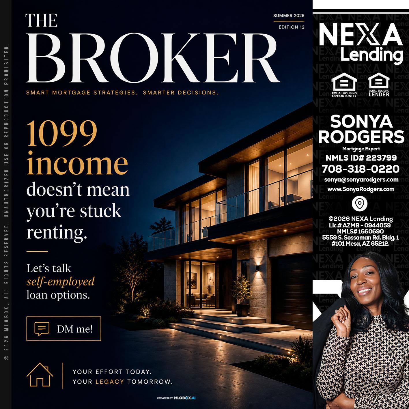 THE BROKER - Sonya Rodgers -Mortgage Expert