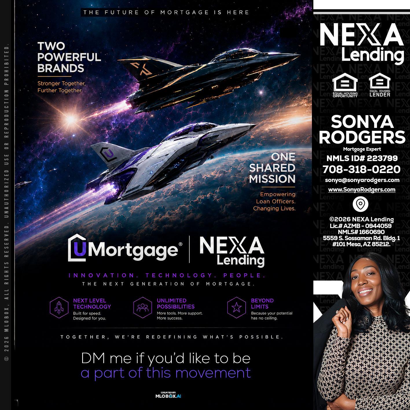 U Mortgage + NEXA lending - Sonya Rodgers -Mortgage Expert